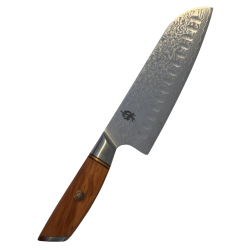Santoku Demo salg  MinShitsu Professional Sneaking Tiger 73 lag Damask Pudder st�l Ikke retur