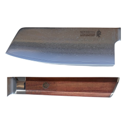 Minshitsu premium Brown Waves Butcher Kniv 67 lag Damascus 