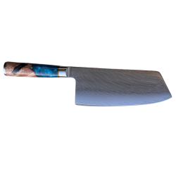 Minshitsu Premium Blue Ocean Cleaver 67 lag Damascus 
