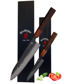 Black Week. Gratis Mahogany Fjl  - Minshitsu Premium Sharp Mountain Kniv sett 2 kniver - (