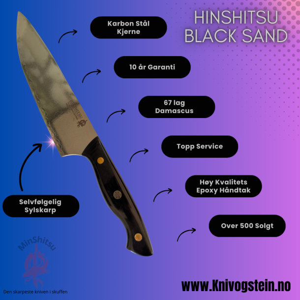 Outlet Gammel logo Hinshitsu Dark Eagel kniv sett 2 kniver med eske Spar 1000kr