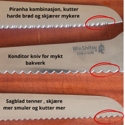 Introduksjons pris - MinShitsu Piranha Br�dkniv � kniven som virkelig biter. 🐟