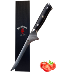 MinShitsu Premium Black Sand Utbeinings Kniv 