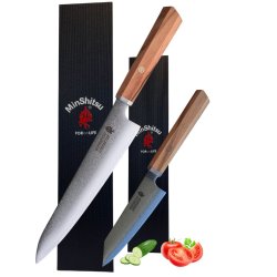 Black Week. Gratis Mahogany Fjl - Minshitsu Greeen Forrest Kniv Sett 2 (Liten + Kokkekniv) 