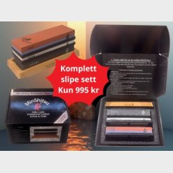 Minshitsu Premium Slipe sett (I egen eske 240/800/3k + level og bamboo