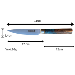 Black Week. Gratis Mahogany Fjl - Minshitsu Blue Ocean 2 kniver med eske. Den perfekte gave 