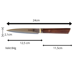 MinShitsu Premium Brown Wave Utility / Forbruks kniv 