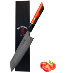 Minshitsu Premium Oriental Star Kokke kniv / Kiritsuke (Oransje)