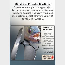 Introduksjons pris - MinShitsu Piranha Br�dkniv � kniven som virkelig biter. 🐟