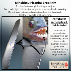 Introduksjons pris - MinShitsu Piranha Br�dkniv � kniven som virkelig biter. 🐟
