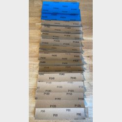 F Perfekte Poleringsresultater med Vrt Allsidige MinShitsu Sandpapirsett p120 til p5000 45 ark.